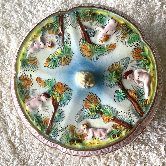 Vintage Capodimonte Candy Dish - Picture 1 of 8